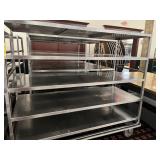 ALUMINUM ROLLING RACKS WITH 4 SHELVES - 6