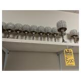 CHROME & GLASS VOTIVE STANDS