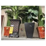 ASSORTED DECOR - ARTIFICIAL PLANTS, BASKETS, ETC