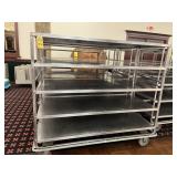 ALUMINUM ROLLING RACKS WITH 4 SHELVES - 6