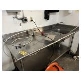 STAINLESS STEEL TABLE WITH SINK - 6