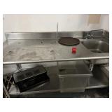 STAINLESS STEEL TABLE WITH SINK - 6