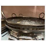 ASSORTED ROUND SERVING TRAYS & PLATTERS