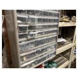 LOT CONTENTS OF ROOM - PAINT, ELECTRICAL, FILE CAB