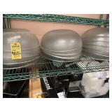 LOT LARGE PLASTIC BOWLS WITH GARNISH, CADDIES & MO