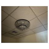 CRYSTAL FLUSH MOUNT LIGHT FIXTURE ***BUYER MUST CA