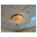 CRYSTAL FLUSH MOUNT LIGHT FIXTURE