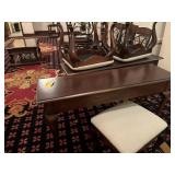 ASSORTED FURNITURE - 3- STOOLS / 2- WRITING TABLES