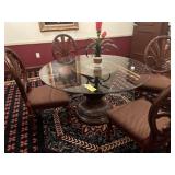 GLASS TABLE WITH 4 CHAIRS (54