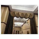 CURTAINS WITH VALANCE - APPROXIMATELY 16
