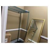 METRO RACK WITH CONTENTS OF ROOM - MIRROR, PLASTIC