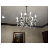 CRYSTAL CHANDELIER WITH 10 LIGHTS ***BUYER MUST CA