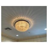 CRYSTAL FLUSH MOUNT LIGHT FIXTURE