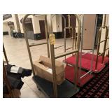 HEAVY BRASS LUGGAGE CART