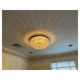 CRYSTAL FLUSH MOUNT LIGHT FIXTURE