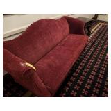 RED VELOUR SOFA - 80