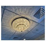 CRYSTAL FLUSH MOUNT LIGHT FIXTURE ***BUYER MUST CA