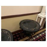 ROUND STONE LOOK END TABLES - 26