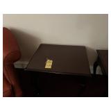 ASSORTED FURNITURE - 3- END TABLES / 1- RED LOVE S