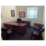 LOT OFFICE SUITE - U-SHAPE DESK / 2 END TABLES / 4