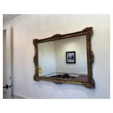 MIRROR WITH GOLD TONE FRAME - APPROXIMATELY 30