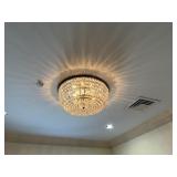 CRYSTAL FLUSH MOUNT LIGHT FIXTURE