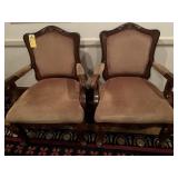 VELOUR ARM CHAIRS