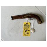 1830-1840 ANTIQUE BLACK POWDER PISTOL - .48-.50 CA
