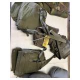 ASSORTED GAS MASKS IN CANVAS BAGS