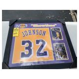 FRAMED MEMORABILIA - MAGIC JOHNSON - 2 COLOR PHOTO