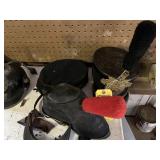 ASSORTED ANTIQUE MILITARY HATS (POOR CONDITION)