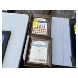 FRAMED COINS - LINCOLN MEMORIAL COINAGE - PENNIES