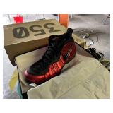 NIKE AIR FOAMPOSITE PRO - SIZE 9.5 - RED & BLACK /