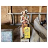 AMERICANA PORCELAIN DECANTERS (1 BROKEN)