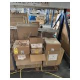 BOXES ASSORTED AUTOMOTIVE BULBS, ALTERNATOR PARTS,