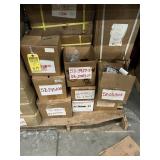 BOXES ASSORTED PARTS - GROMMETS, VOLTAGE REGULATOR