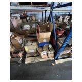 ASSORTED PINS, SPARK PLUGS, PARTS, STARTER GEARS,