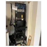 SERVER RACK WITH 2 DELL SERVERS, BUFFALO TERRA STA