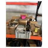 BOXES ASSORTED ELECTRONICS - BATTERIES, PHONE SCRE