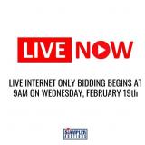 LIVE INTERNET ONLY BIDDING BEGINS AT 9AM ON WEDNES