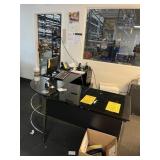 LOT OFFICE FURNITURE - 4- DESKS / 4- CABINETS / MO