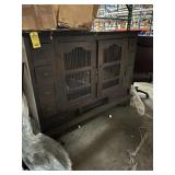 WOOD CABINET WITH 2 DOORS & 8 SMALL DRAWERS - APPR