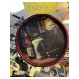 CIVIL WAR BUDWEISER LIGHTED REVOLVING DRUM CLOCK (