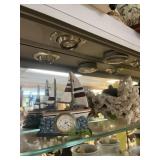 ASSORTED DECOR - CORAL, MUGS, EGG, BOAT, JARS, ETC