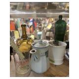 ASSORTED KITCHENWARE, PLATES, THERMOMETER, ETC (11