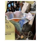 LARGE MARBLED VASE