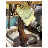 WOOD LAMP WITH FIBERGLASS SHADE