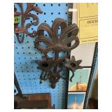 WALL DECOR - 2- CANDLE HOLDERS / 1- METAL