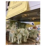 HAND CARVED JADE HORSE & CARRIAGE