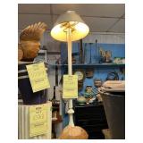 WHITE FLOOR LAMP WITH 2 BULBS